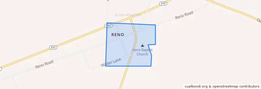 Mapa de ubicacion de Reno.