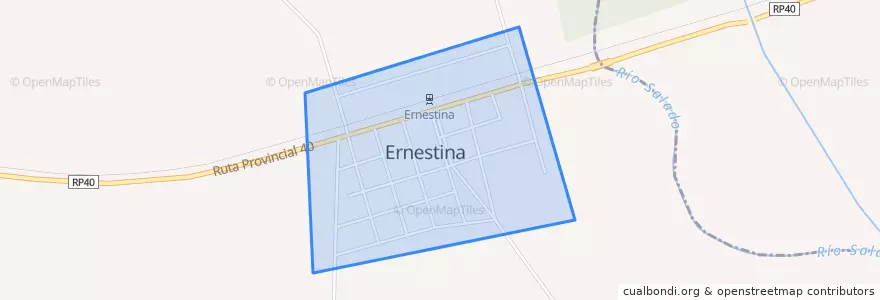 Mapa de ubicacion de Ernestina.