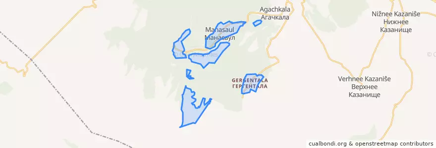 Mapa de ubicacion de сельсовет Манасаульский.