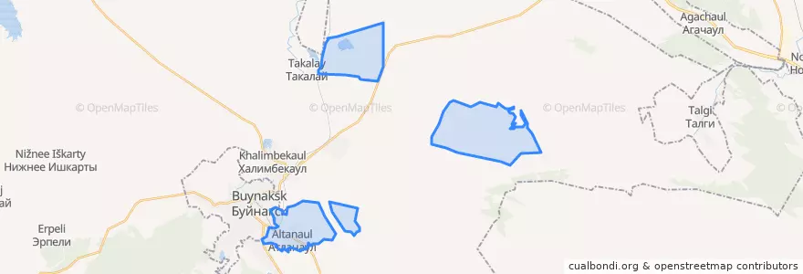 Mapa de ubicacion de сельское поселение Село Атланаул.