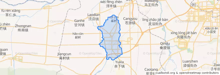 Mapa de ubicacion de Ganting Subdistrict.