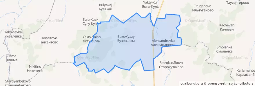 Mapa de ubicacion de Бузовьязовский сельсовет.