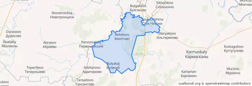 Mapa de ubicacion de Подлубовский сельсовет.