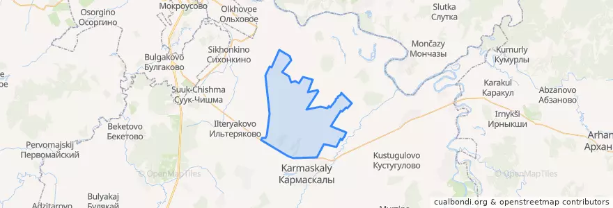 Mapa de ubicacion de Николаевский сельсовет.