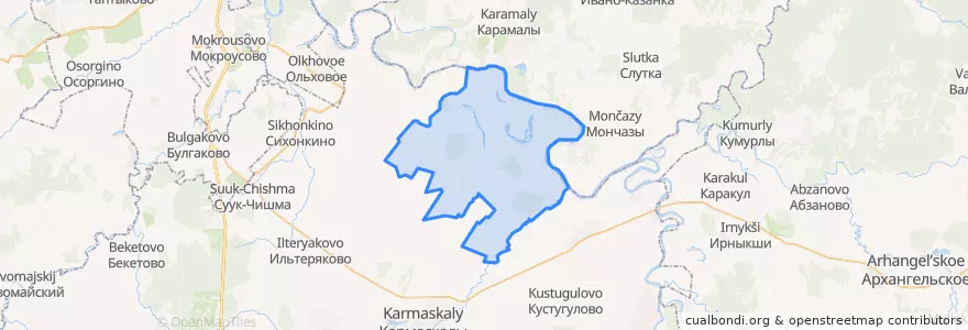 Mapa de ubicacion de Савалеевский сельсовет.