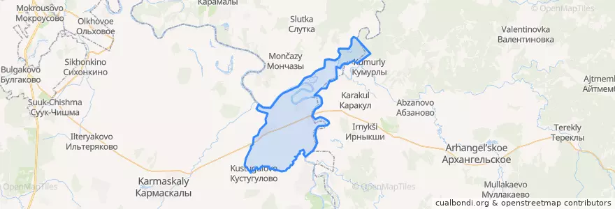 Mapa de ubicacion de Сахаевский сельсовет.