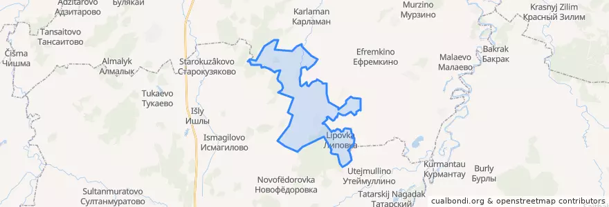 Mapa de ubicacion de Старобабичевский сельсовет.