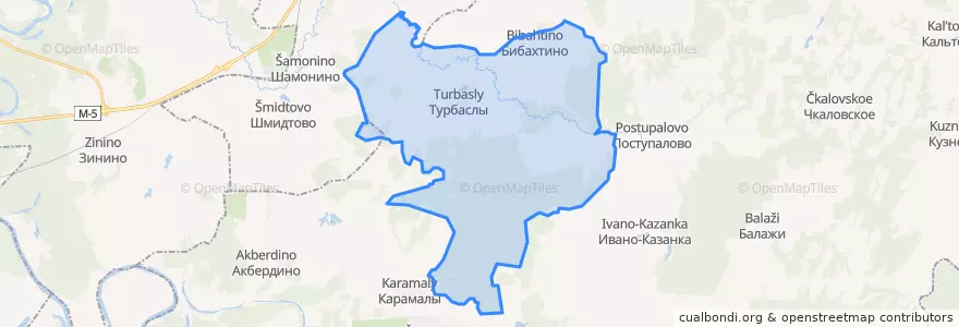 Mapa de ubicacion de Турбаслинский сельсовет.