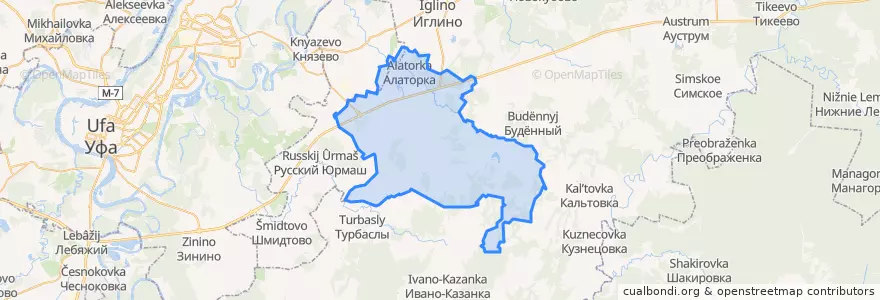 Mapa de ubicacion de Калтымановский сельсовет.