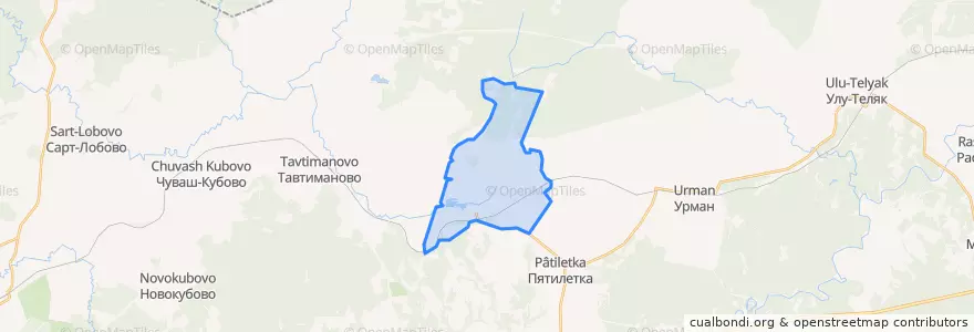 Mapa de ubicacion de Кудеевский сельсовет.