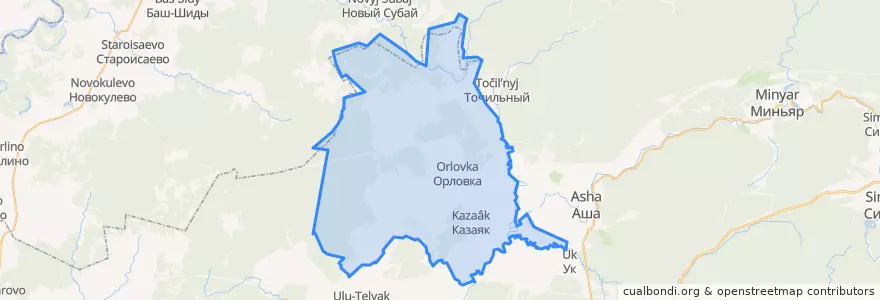 Mapa de ubicacion de Красновосходский сельсовет.