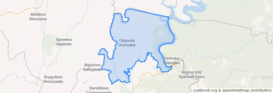 Mapa de ubicacion de Октябрьский сельсовет.