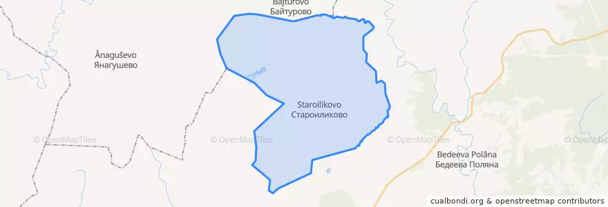 Mapa de ubicacion de Иликовский сельсовет.