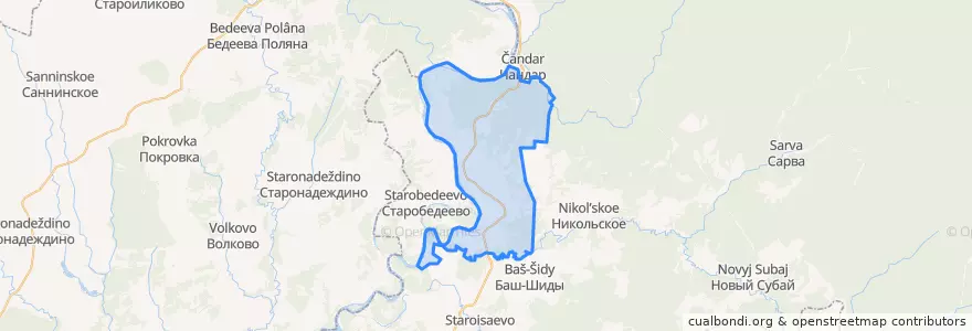 Mapa de ubicacion de Красногорский сельсовет.