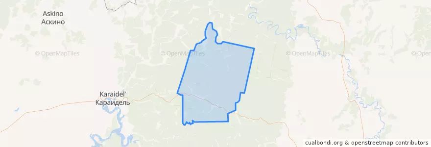 Mapa de ubicacion de Озеркинский сельсовет.