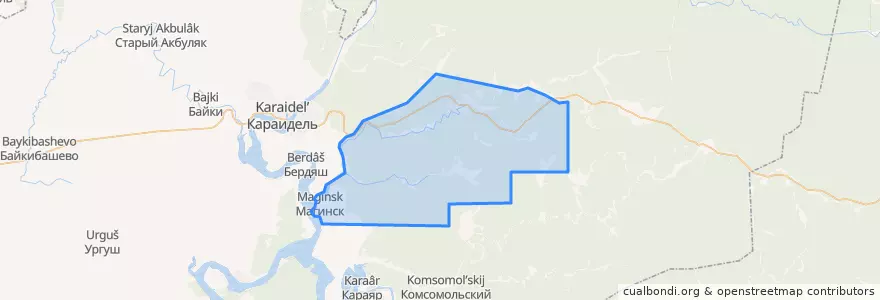 Mapa de ubicacion de Магинский сельсовет.