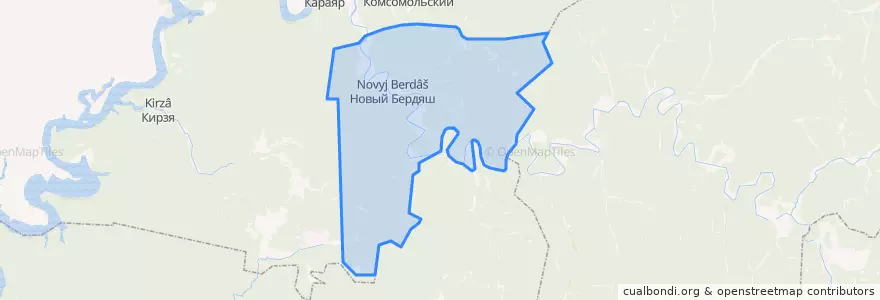 Mapa de ubicacion de Новобердяшский сельсовет.