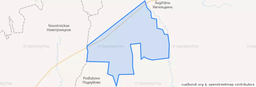 Mapa de ubicacion de Куртлыкульский сельсовет.