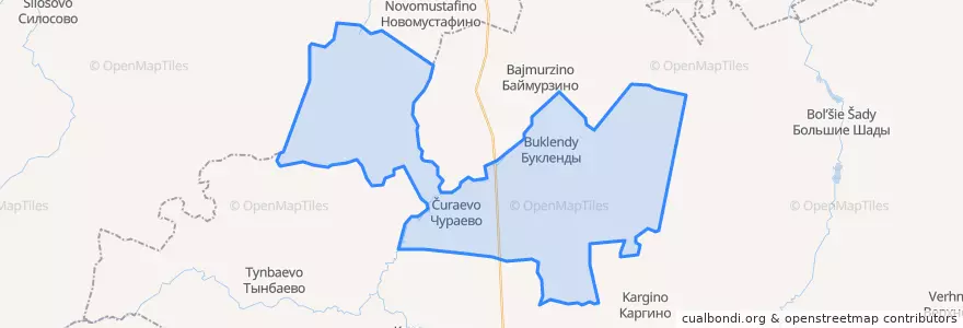 Mapa de ubicacion de Чураевский сельсовет.