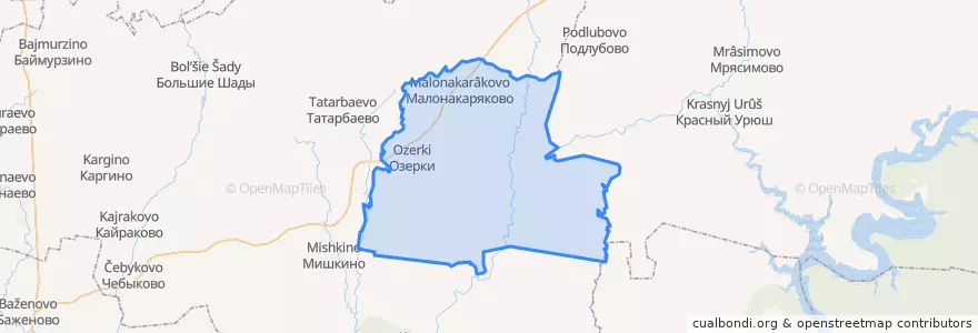 Mapa de ubicacion de Староарзаматовский сельсовет.