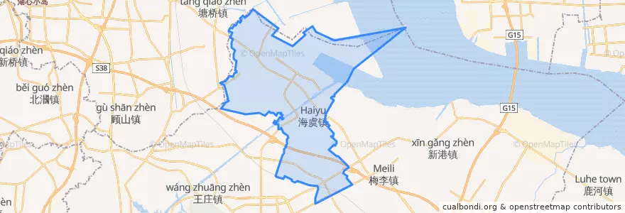 Mapa de ubicacion de 海虞镇.