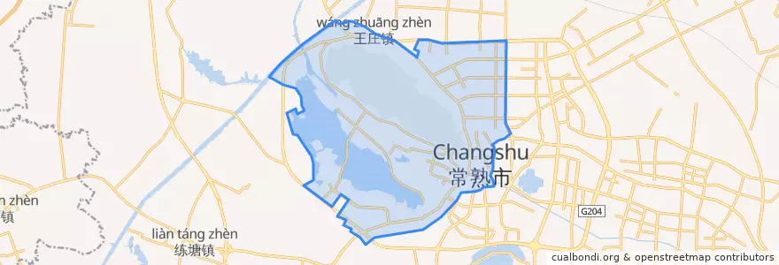 Mapa de ubicacion de 虞山街道.