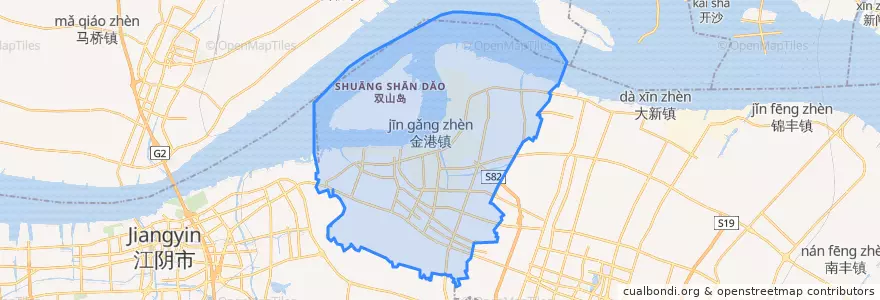 Mapa de ubicacion de 金港镇.