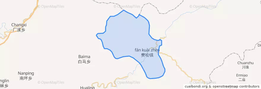 Mapa de ubicacion de 樊哙.