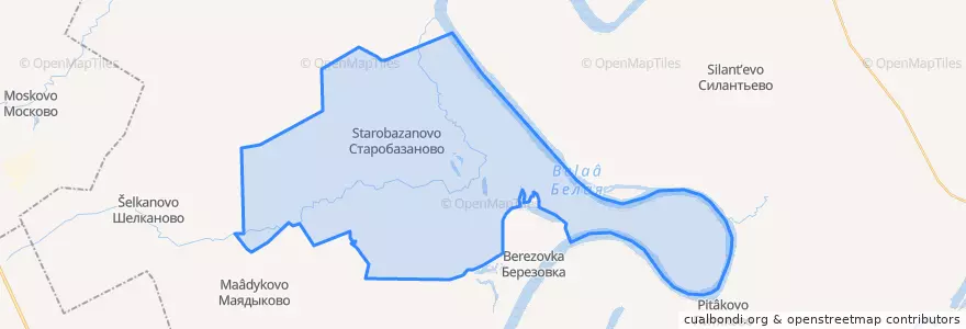 Mapa de ubicacion de Старобазановский сельсовет.