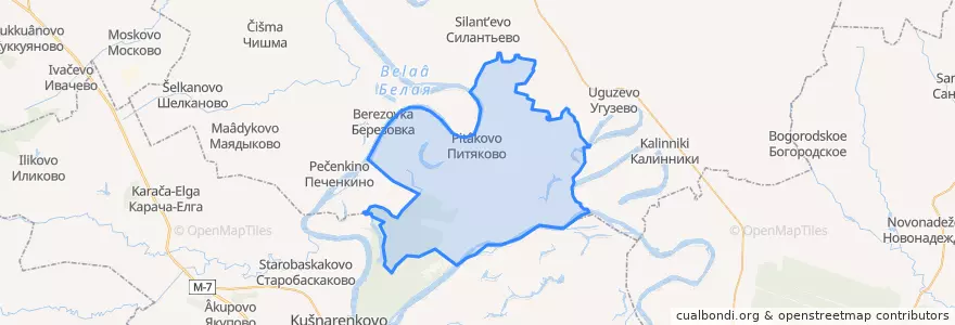 Mapa de ubicacion de Старопетровский сельсовет.