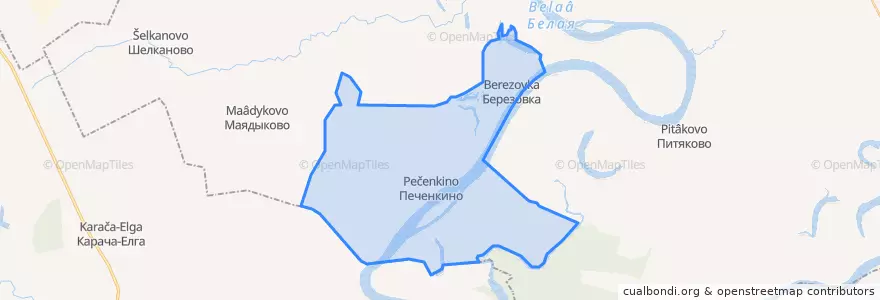 Mapa de ubicacion de Березовский сельсовет.