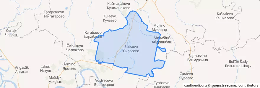 Mapa de ubicacion de Бадраковский сельсовет.