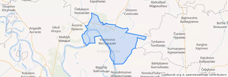 Mapa de ubicacion de Вострецовский сельсовет.