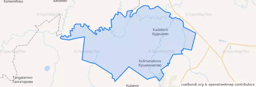 Mapa de ubicacion de Кушманаковский сельсовет.