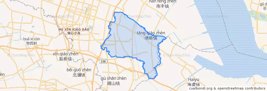 Mapa de ubicacion de 塘桥镇.
