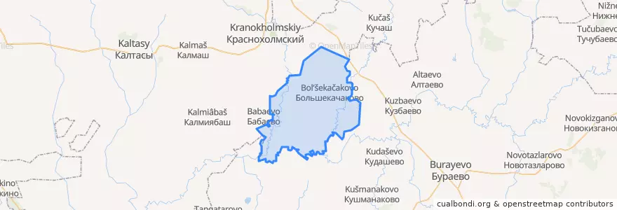 Mapa de ubicacion de Большекачаковский сельсовет.