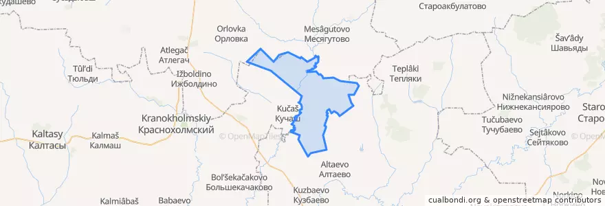 Mapa de ubicacion de Старояшевский сельсовет.