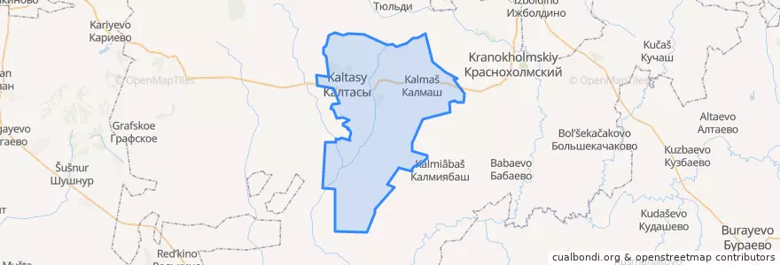 Mapa de ubicacion de Калтасинский сельсовет.