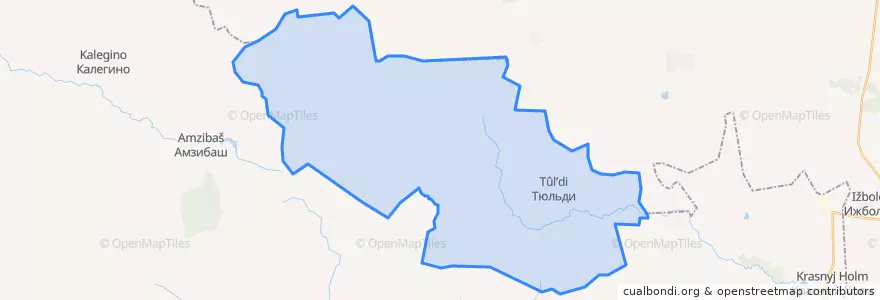 Mapa de ubicacion de Тюльдинский сельсовет.