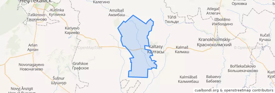 Mapa de ubicacion de Нижнекачмашевский сельсовет.