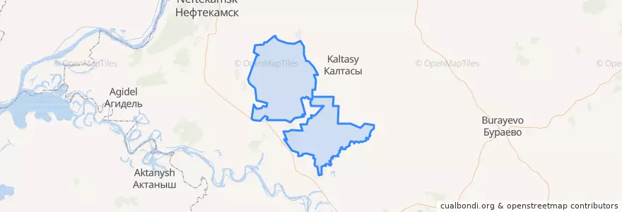 Mapa de ubicacion de Кельтеевский сельсовет.