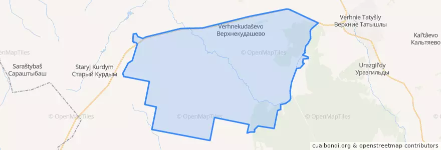 Mapa de ubicacion de Кудашевский сельсовет.
