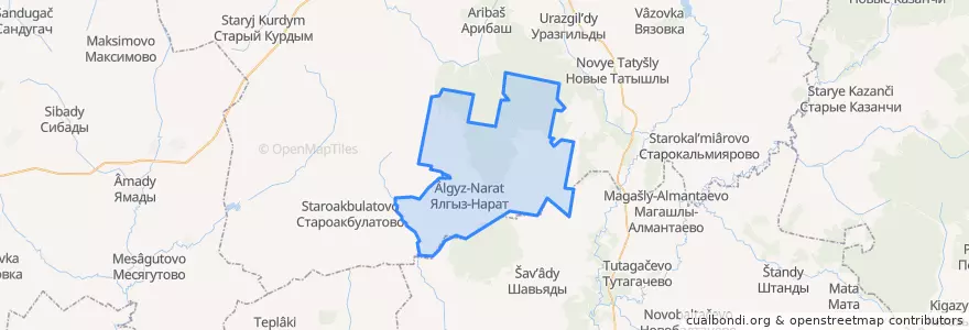 Mapa de ubicacion de Ялгыз-Наратский сельсовет.