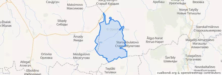 Mapa de ubicacion de Шулгановский сельсовет.