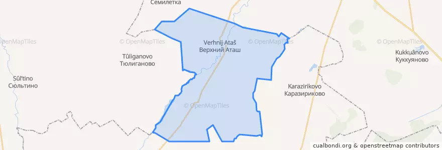 Mapa de ubicacion de Имянликулевский сельсовет.