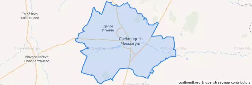 Mapa de ubicacion de Чекмагушевский сельсовет.