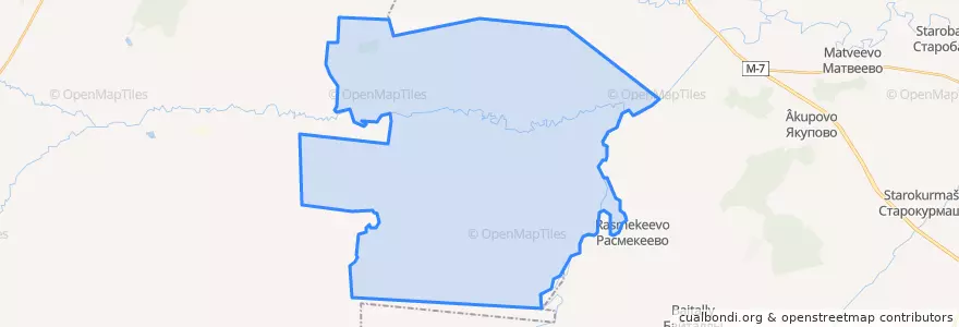 Mapa de ubicacion de Башировский сельсовет.