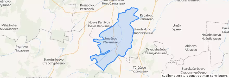 Mapa de ubicacion de Юмашевский сельсовет.
