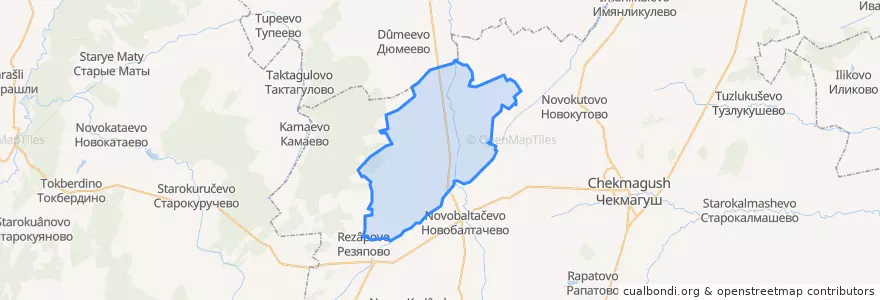 Mapa de ubicacion de Тайняшевский сельсовет.