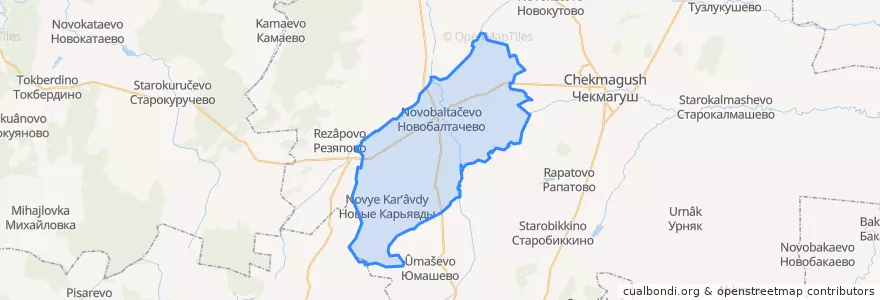 Mapa de ubicacion de Новобалтачевский сельсовет.